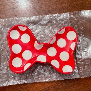 Minnie Mouse Red Bow Trinket Tray